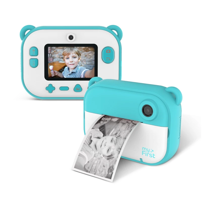 myFirst Kids Instant Print Camera Insta 2 - 12MP Photos, 1080P Video, Selfie Lens - Blue