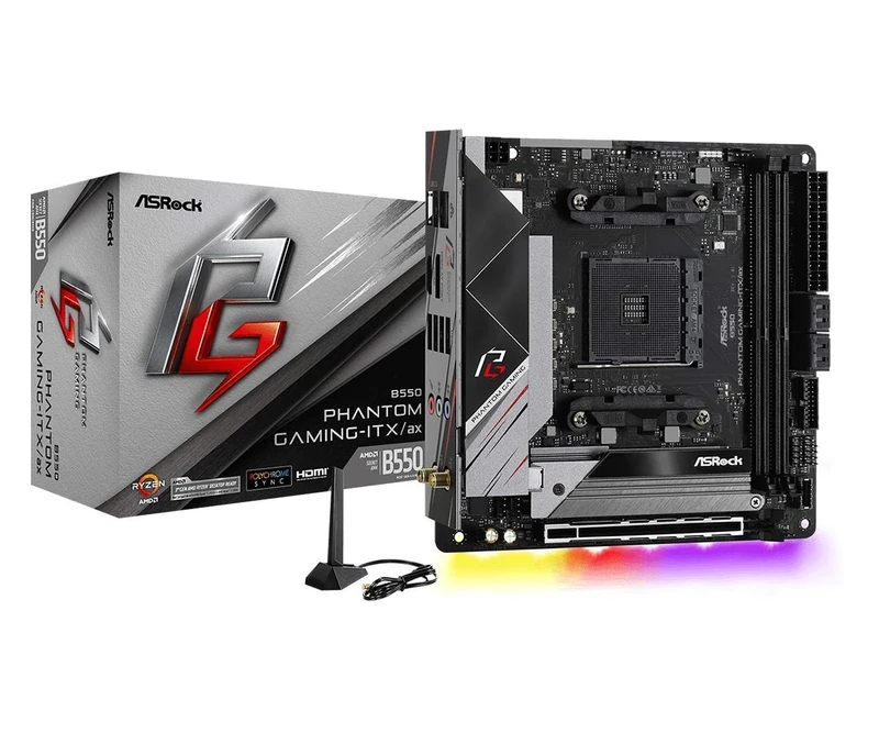 ASRock B550 PHANTOM GAMING-ITX/AX Supports 3rd Gen AMD AM4 Ryzen™ / Future AMD Ryzen™ Processors motherboard