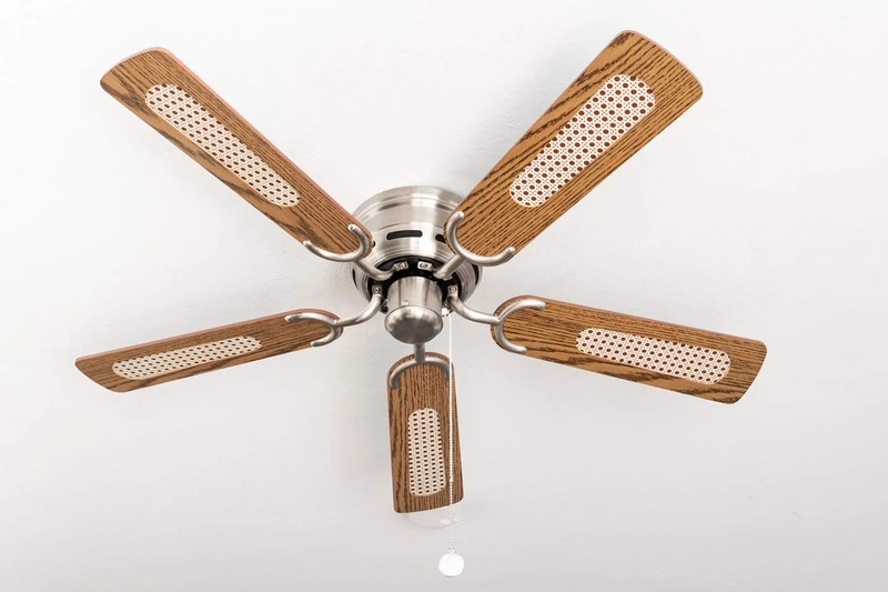 Pepeo Kisa Deluxe Ceiling Fan - Brushed Nickel - 105cm