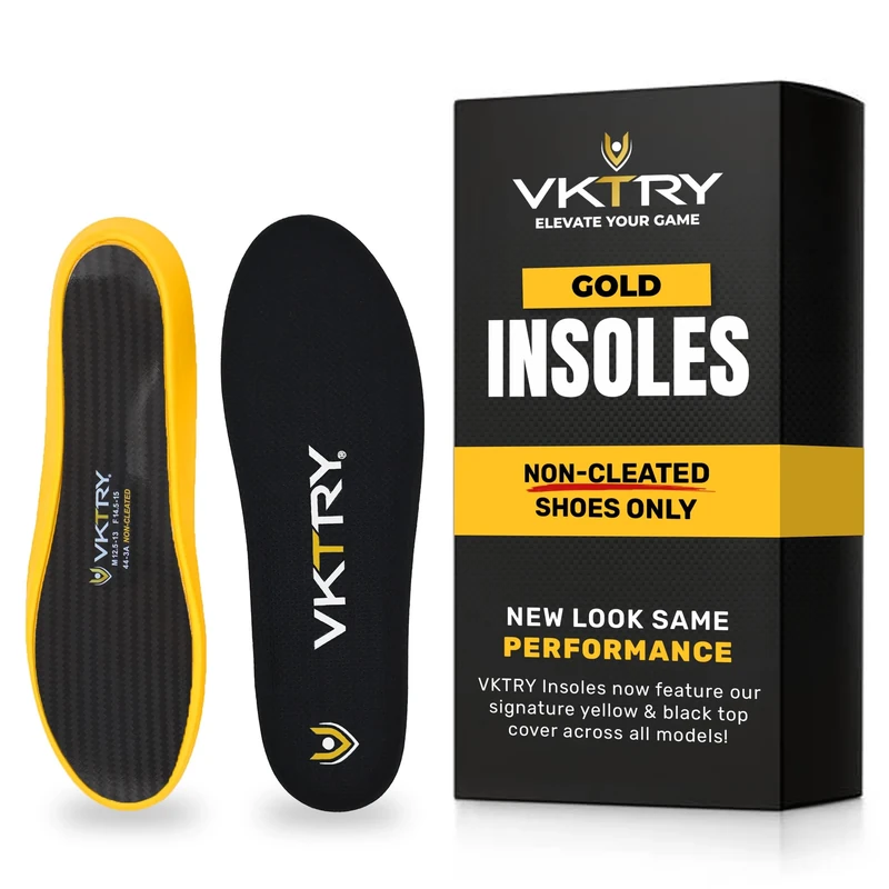 VKTRY Performance Insoles: Carbon Fiber Sports Insoles for Athletes–Shock Absorbing Insoles for Game Changing Energy Return & Explosiveness. for All Non-Cleated Sports Including Basketball,