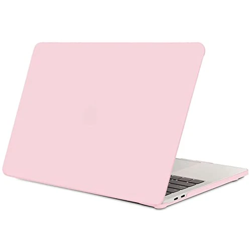 TECOOL Case compatible with MacBook Pro 13 inch 2016-2022 (M2 M1 A2338/A2289/A2251/A2159/A1989/A1706/A1708), Plastic Snap On Hard Shell Cover, Pink (Matte)