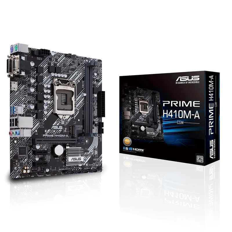 Asus PRIME H410M-A/CSM - Corporate Stable Model, Intel H410, 1200, Micro ATX, 2 DDR4, VGA, DVI, HDMI, M.2