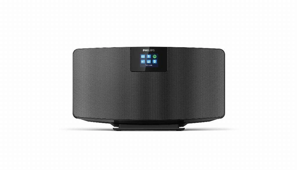 Philips Audio DAB plus M2805/10 Internet Radio (Also/FM, Wi-Fi, Multi-Pairing Bluetooth, Spotify Connect, Alarm Function, Stereo Sound, Slim Design), Black