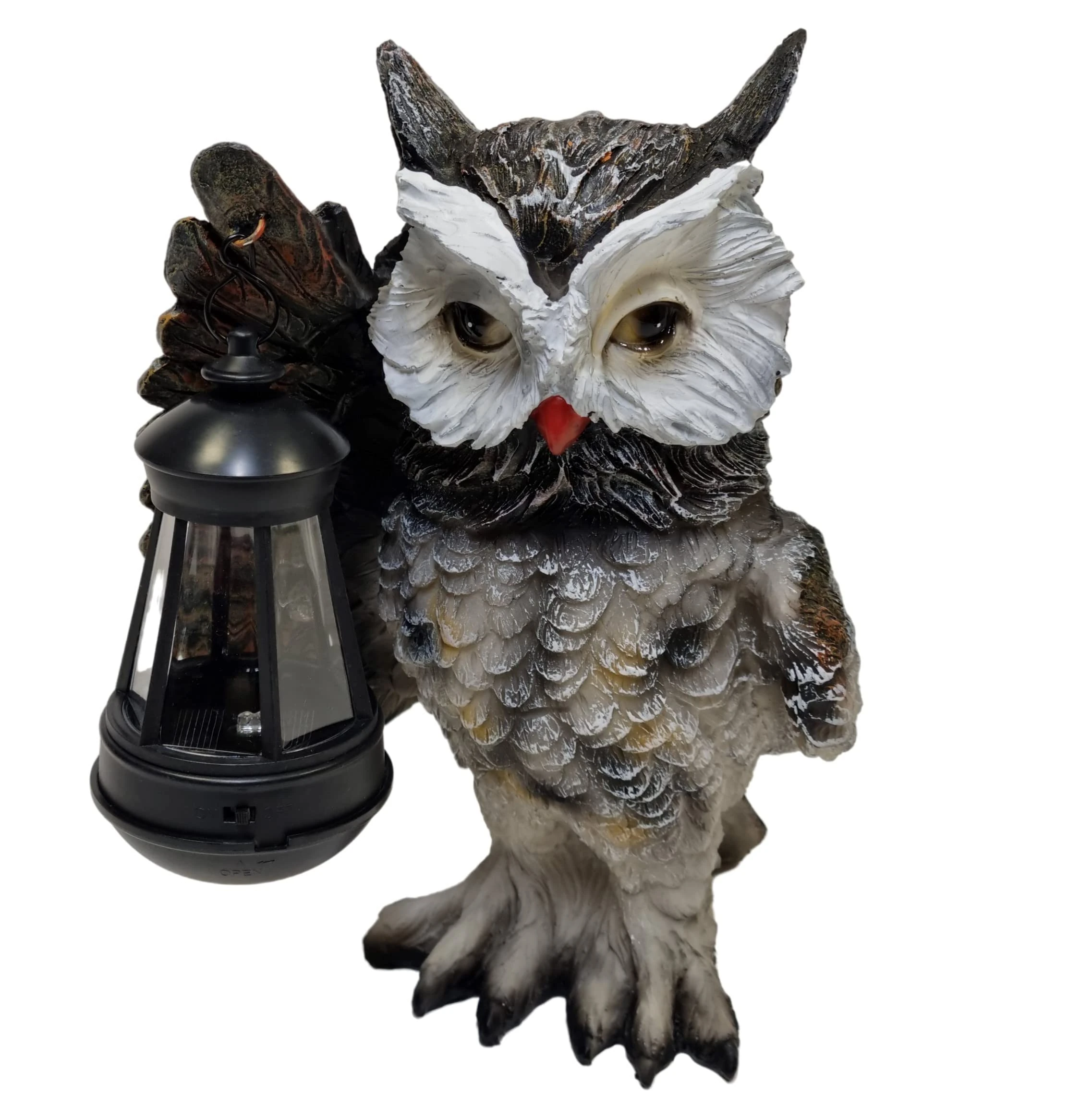 Solar Powered Garden Owl Ornament Lantern Outdoor Light Up LED Home Decorative Décor Figurine Accessories for Pathway Lawn Yard patio Grass Balcony