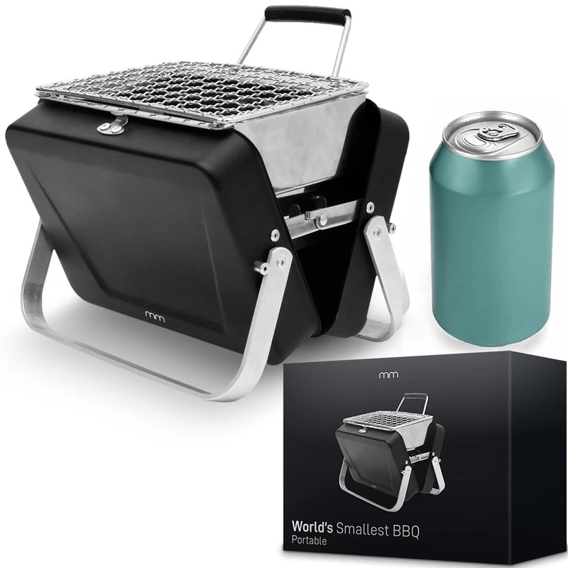 mikamax – mm – World’s Smallest Barbecue – Portable & Foldable – Super Compact – Novelty Gift For Him & Her – Dimensions 18 x 6 x 15,5 cm - Image 1