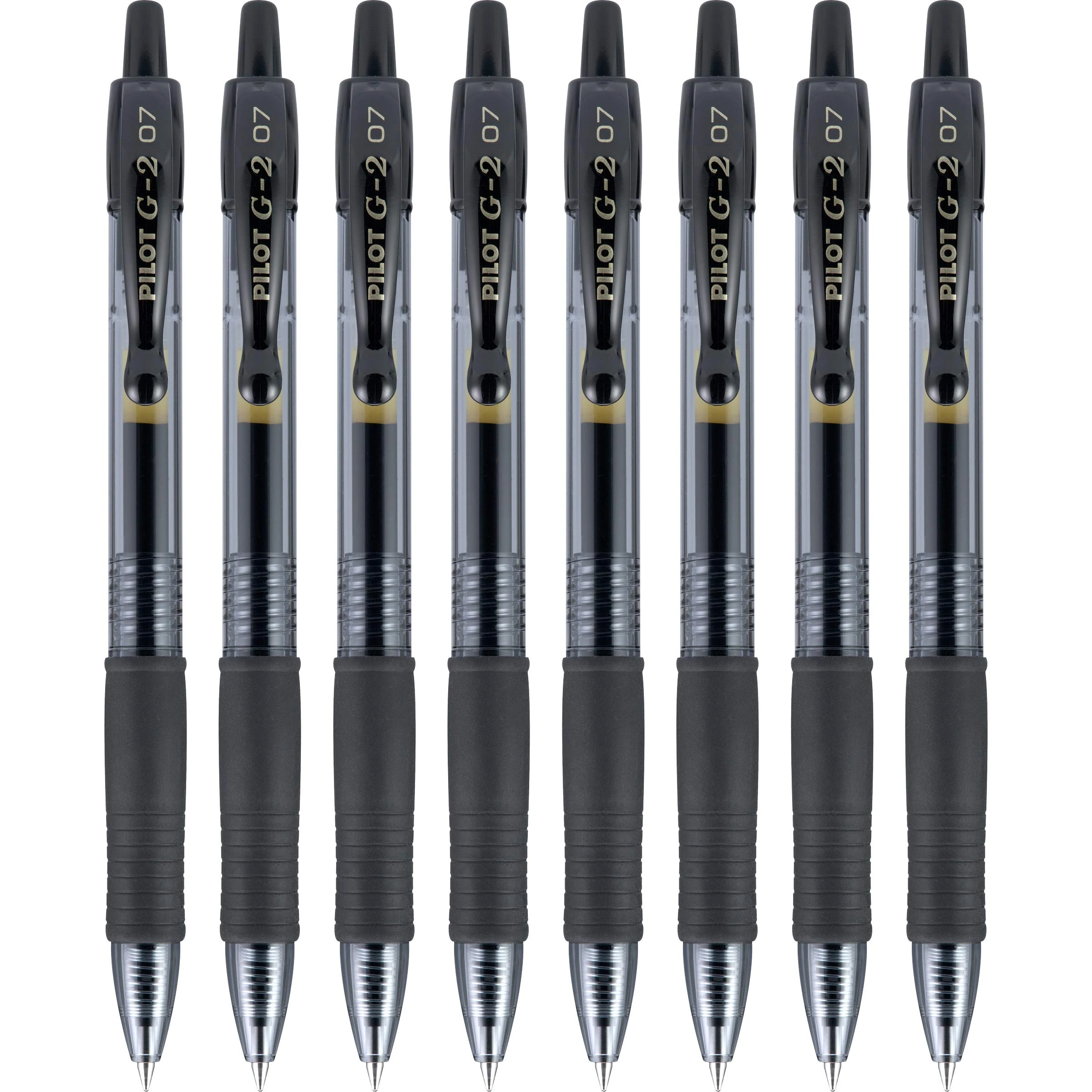 Pilot G2 Premium Refillable & Retractable Rolling Ball Gel Pens, Fine Point, Black, 8-Pack (15298)