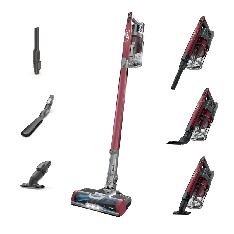 Shark IZ362H Anti-Allergen Cordless Lightweight Stick Vacuum with Self-Cleaning Brushroll, PowerFins, Removable Handheld, Crevice, Upholstery, Anti-Allergen, Pet Multi-Tool, Flex, 40 min runtime, Red