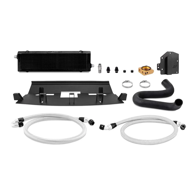 Mishimoto MMOC-MUS8-18TRHDBK Right-Hand Drive Oil Cooler Kit Compatible With Ford Mustang, 2018+, Black