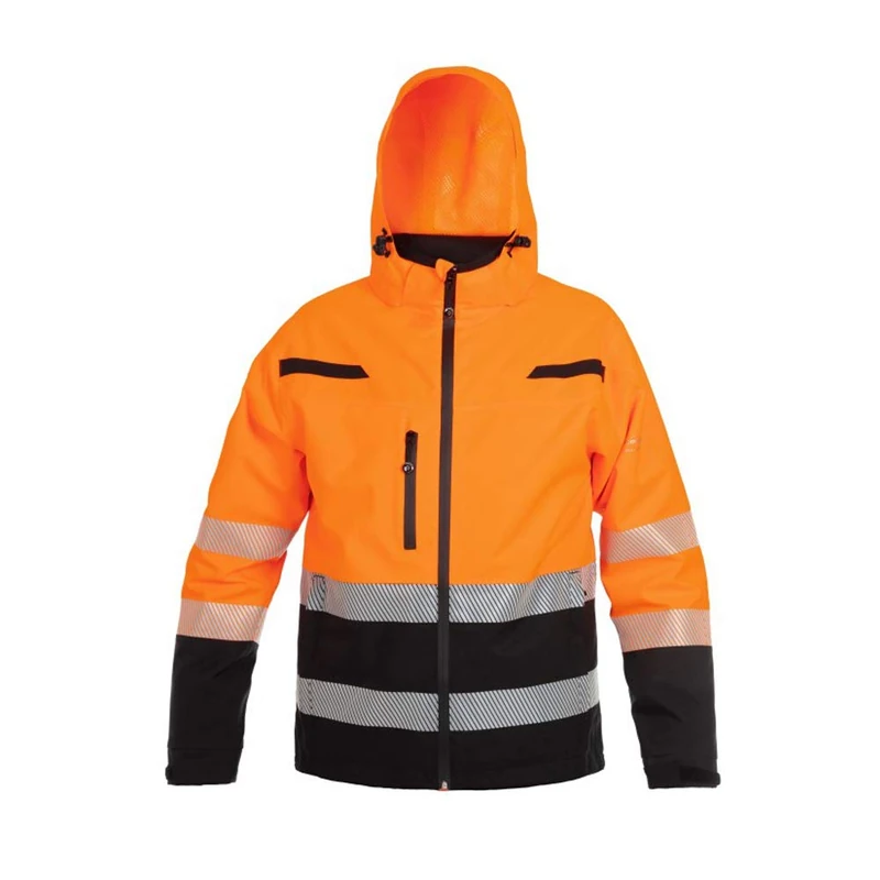 Hydrowear 021000OB-3XL BOSTON Simply No Sweat Light High-Vis Parka, Hi-Vis Orange/Black, Size 3XL