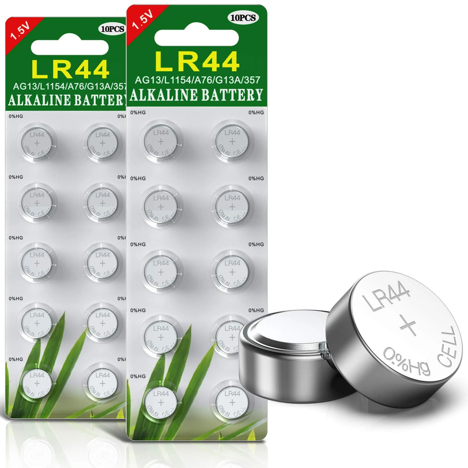 GutAlkaLi 20-Pack LR44 Batteries - 1.5V Button Cell Batteries for Small Electronics with Stable Voltage and Long Lifespan. Ideal for Watches, Hearing Aids, Glucometers, Key Fobs, and More.