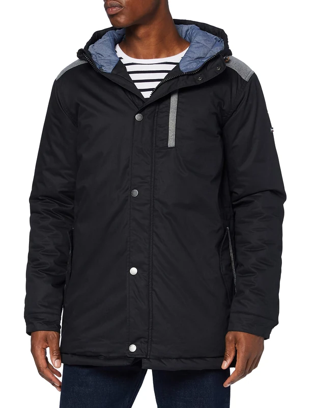 Armor Lux Men's Parka Déperlante Marlon, Black, L