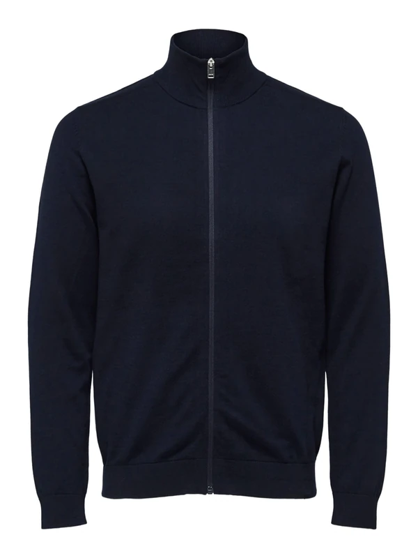 SELECTED HOMME Mens Slhberg Full Zip Cardigan B Noos Sweatshirt, Blazer Navy, XXL UK