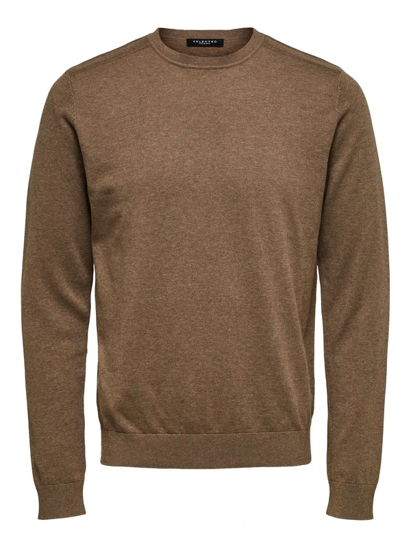 SELECTED HOMME Mens Slhberg Crew Neck B Noos Sweatshirt, Teak, XXL UK