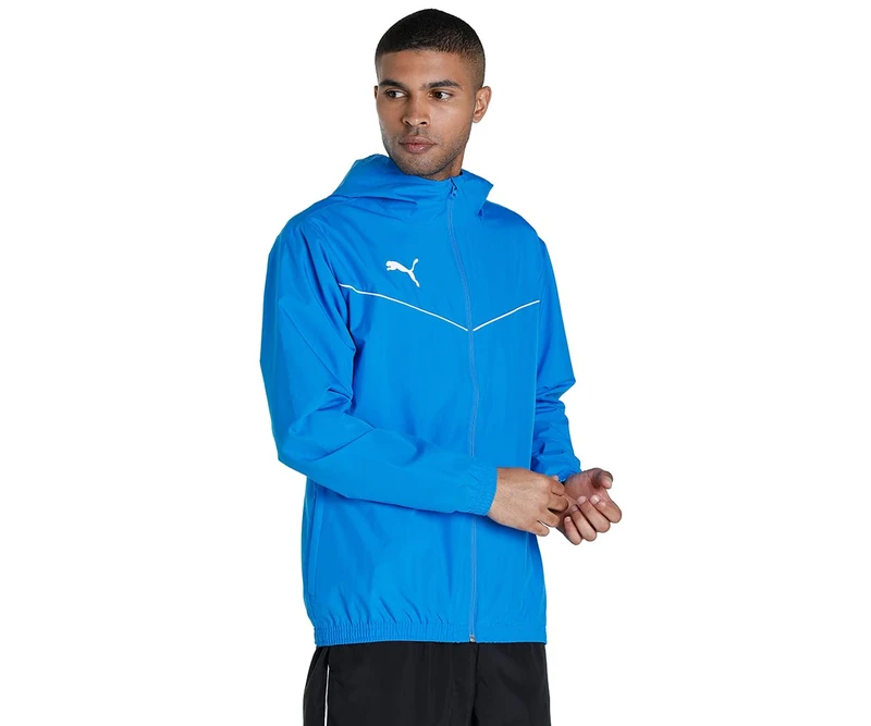 PUMA Mens Teamrise All Weather Poly Jacket, Electric Blue Lemonade, M EU