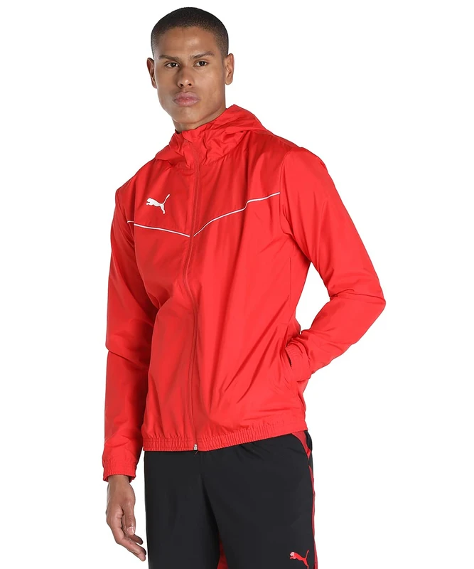 Sentosphère PUMA Men's teamRISE All Weather Jacket Poly Red White, 3XL