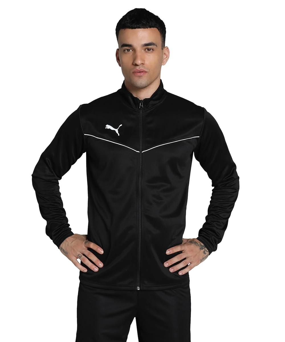 PUMA Men's teamRISE Training Poly Jacket Track Black White, XXL