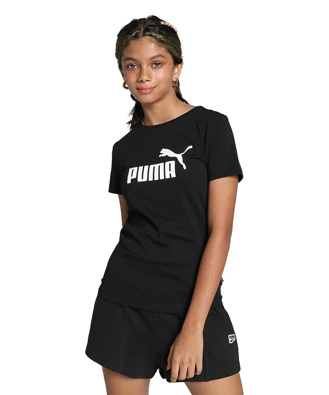 PUMA Girl's Logo G Tee, Puma Black, 140 UK
