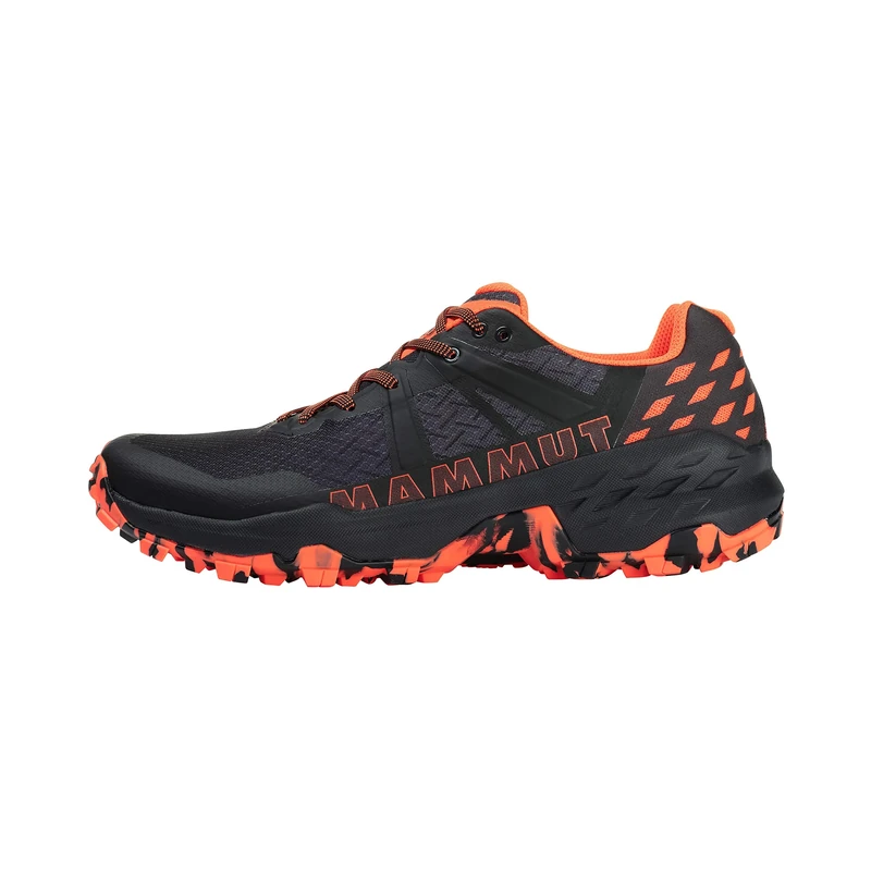 Mammut 3030-04300 Men’s Trail Running Shoe, Black-Vibrant Orange, 10 UK