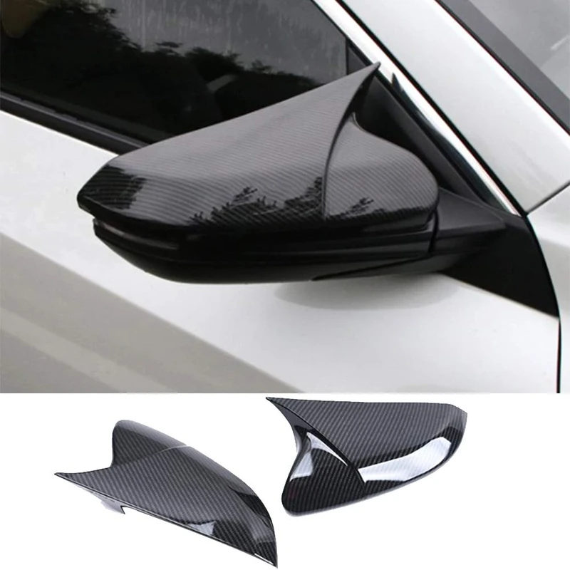 XITER ABS Carbon Fiber Style Rearview Mirror Cover Door Side Moulding Trim Generation For Honda 10th Civic 2016 2017 2018 2019 2019 2020