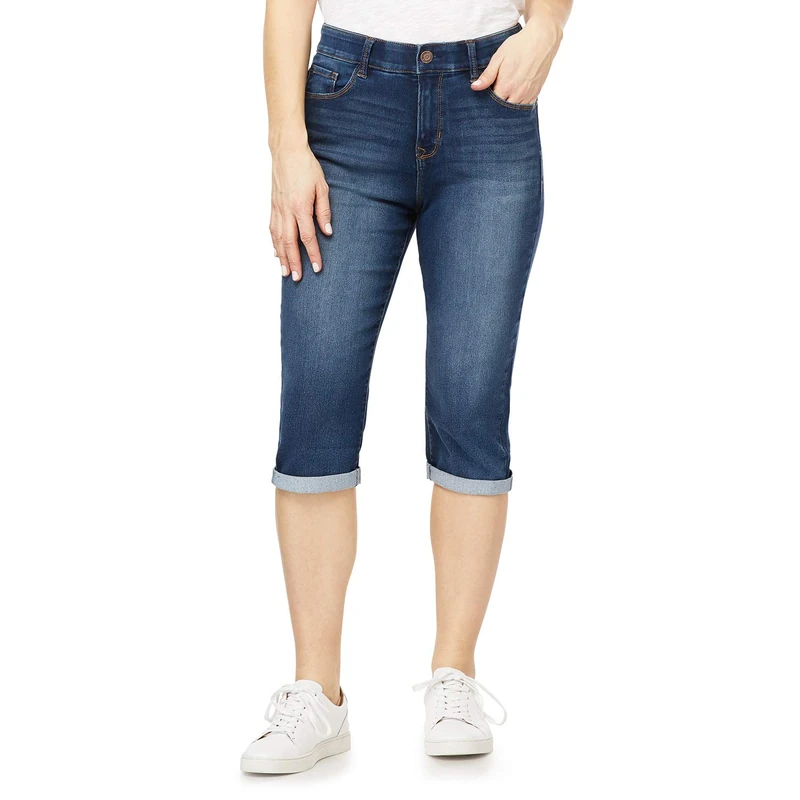 Angels Forever Young Women's 360 Sculpt Stretch Crop Jeans - - 10