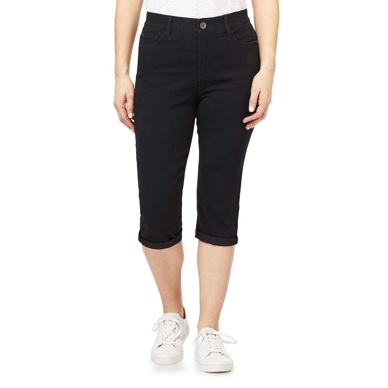 Angels Forever Young Women's 360 Sculpt Stretch Crop Jeans - Black - 10 - Image 1