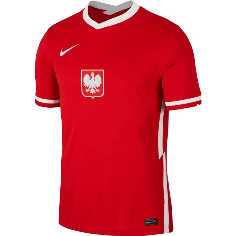 Nike Poland 2020 Stadium Away T-Shirt Sport Red/White XL - Image 1