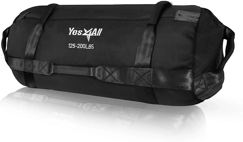 Yes4All N906 Sandbag, Black, 56-90 Kilograms, Weighted bag for Running Workout, Core Bag Sandbag for many Functional Training, Running Bag, Crossfit, Fitness, Conditioning