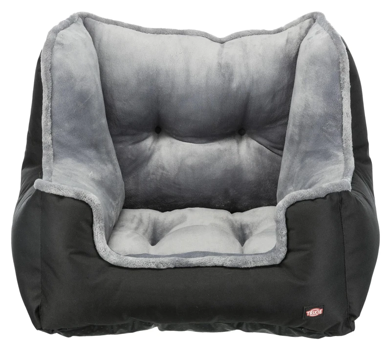 Trixie - Soft Padded Car Seat and Travel Cot, Black/Grey, 15 kg Weight Capacity