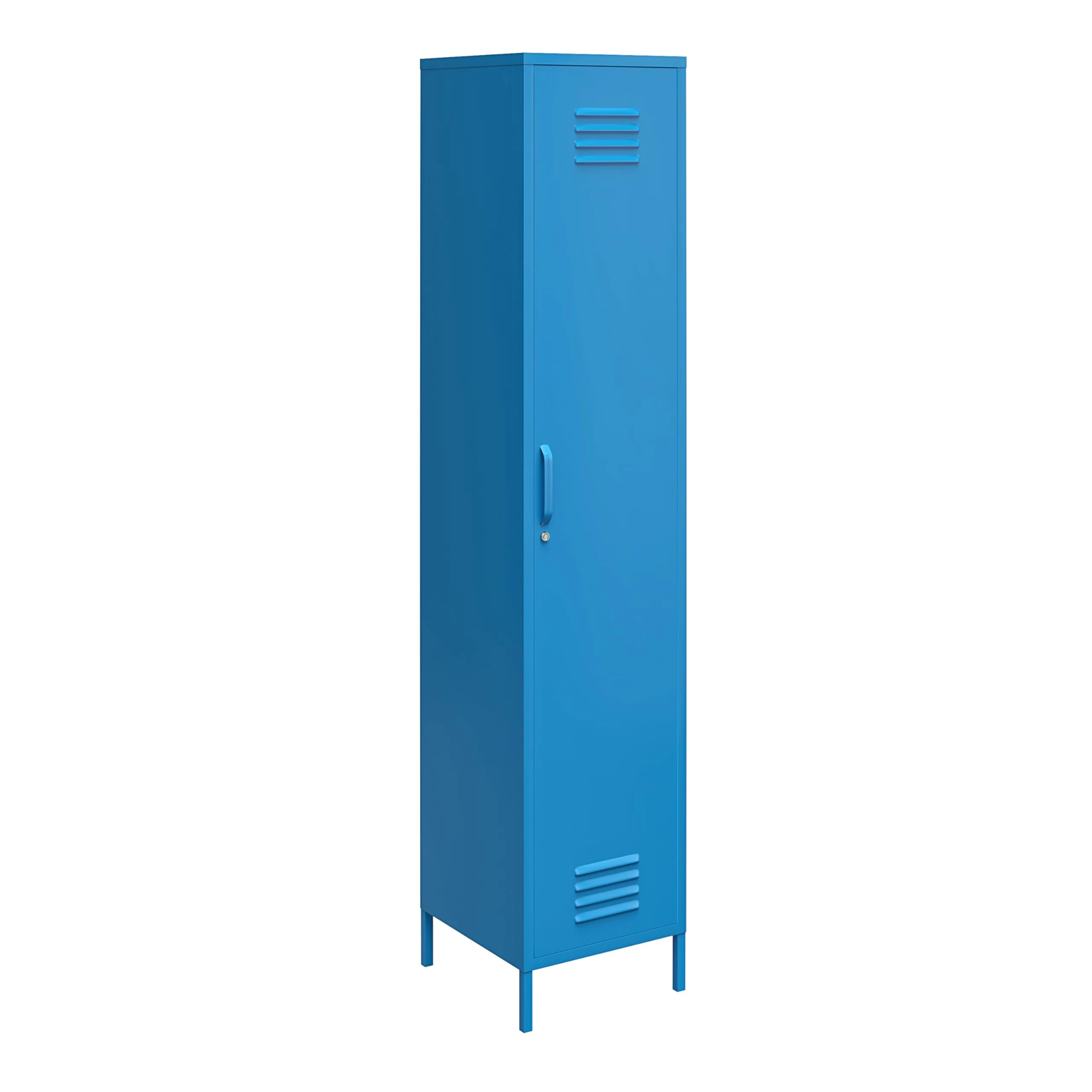 Novogratz Cache Single Metal Locker Storage Cabinet Blue