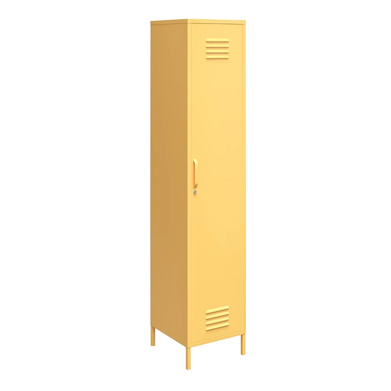 Novogratz Cache Single Metal Locker Storage Cabinet Yellow