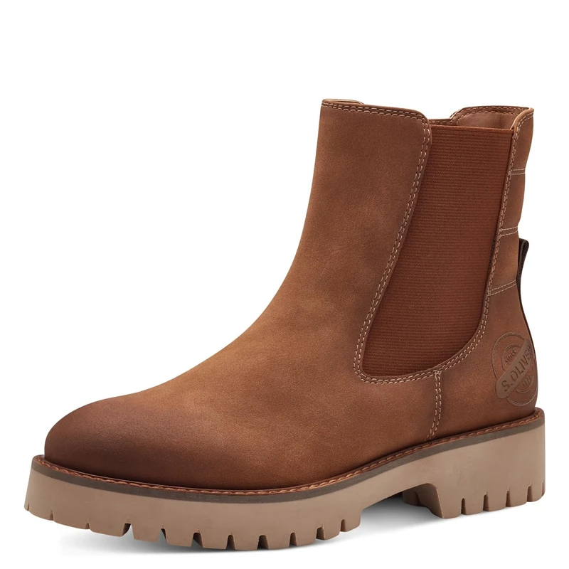 s.Oliver Women's 5-25412-43 Chelsea Boot, Cognac, 6.5 UK