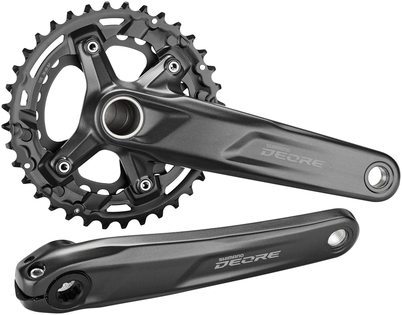Shimano Deore FC-M4100 Deore chainset, 10-speed, 48.8 mm chainline, 36/26T, 170 mm, Black