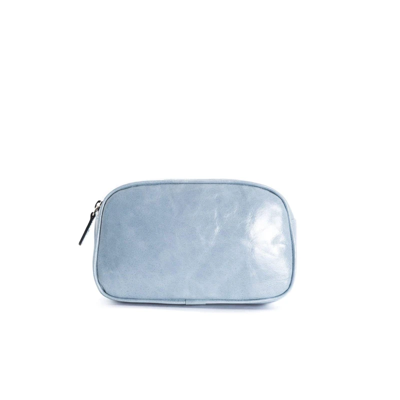 L’Intervalle Women's EDA Waist Bag, Blue Leather, Mediano