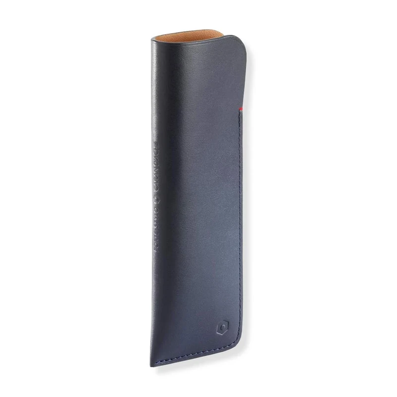 Caran d'Ache 2 Pen Case Leather Blue