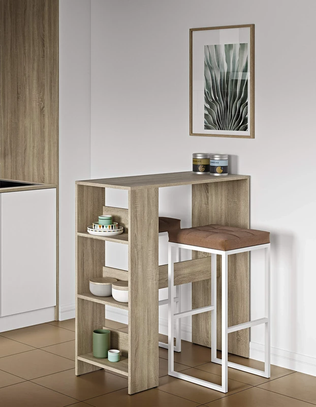 Symbiosis, Gavarnie Bar Table, Natural Oak, 94 x 40 x 101 cm (WxDxH)