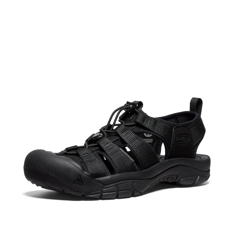 KEEN Men's Newport H2 Closed Toe Water Sandals, Triple Black, 8.5
