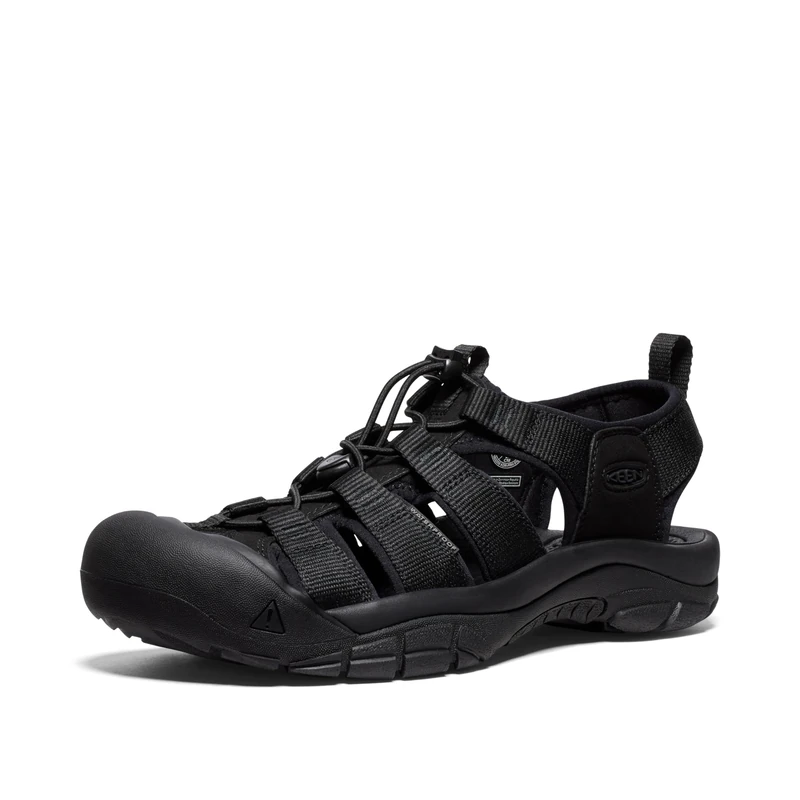 KEEN Men's Newport H2 Closed Toe Water Sandals, Triple Black, 9.5