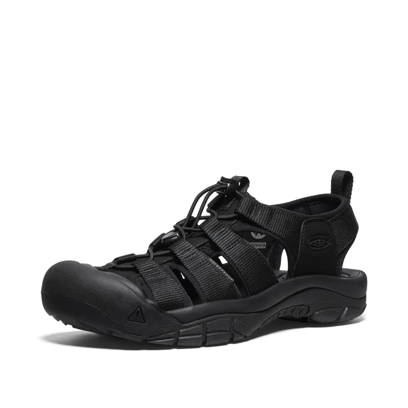 KEEN Men's Newport H2 Closed Toe Water Sandals, Triple Black, 11