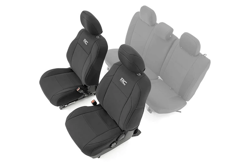 Rough Country Neoprene Front Seat Covers for 2016-2020 Tacoma - 91030, Black