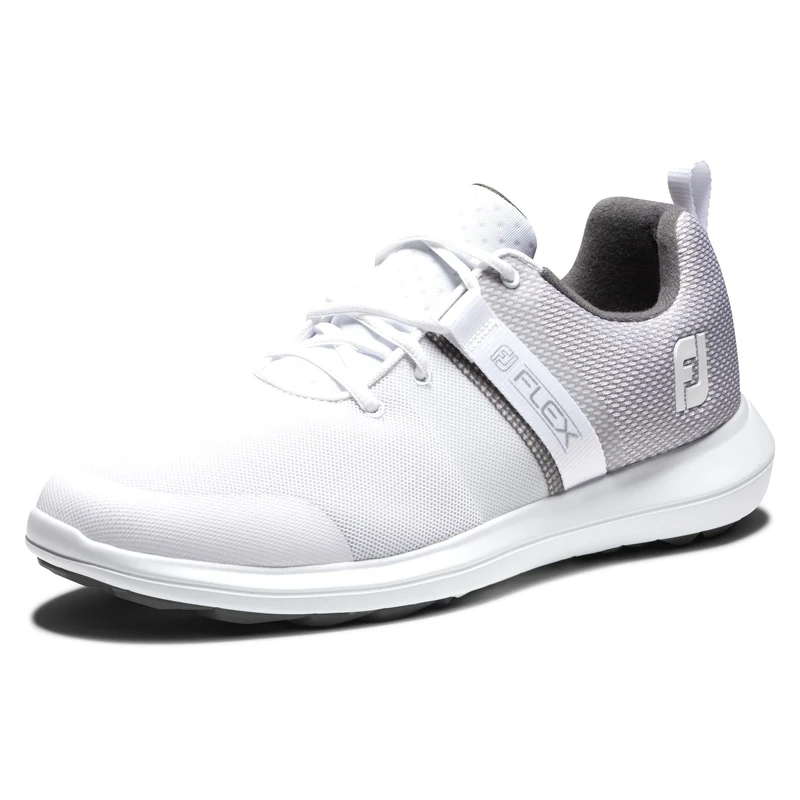 FootJoy Men's Flex Golf Shoe, White, 6.5 UK