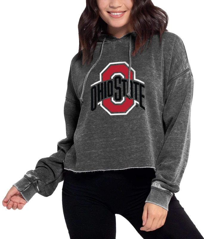 NCAA Ohio State Buckeyes Womens Campus Hoodie, Charcoal, X-Large