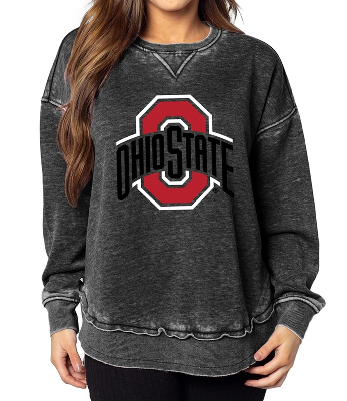 Chicka-D NCAA womens Pullover Sweatshirt Charcoal