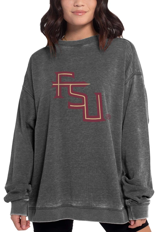 NCAA Florida State Seminoles Womens Campus Pullover, Charcoal, Medium