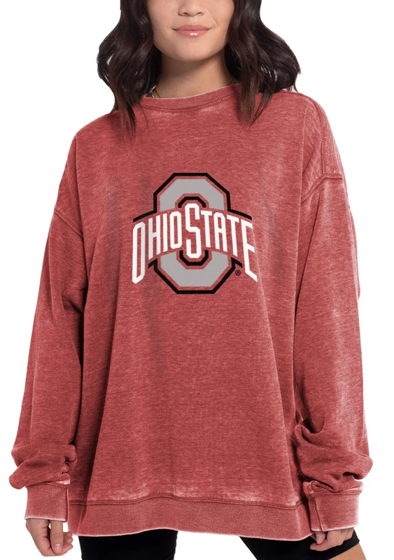 Chicka-D NCAA womens Campus Pullover Cardinal