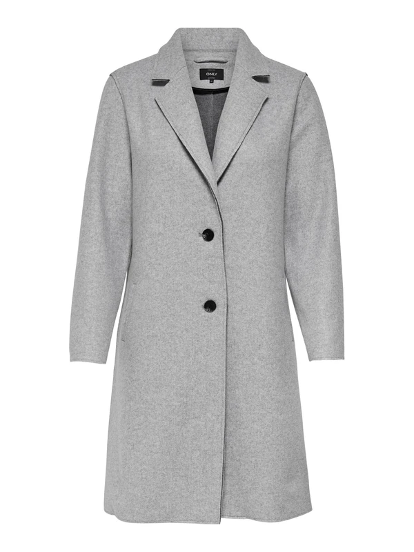 ONLY Women's Onlcarrie Bonded Otw Noos Coat, Light Grey Melange, S UK