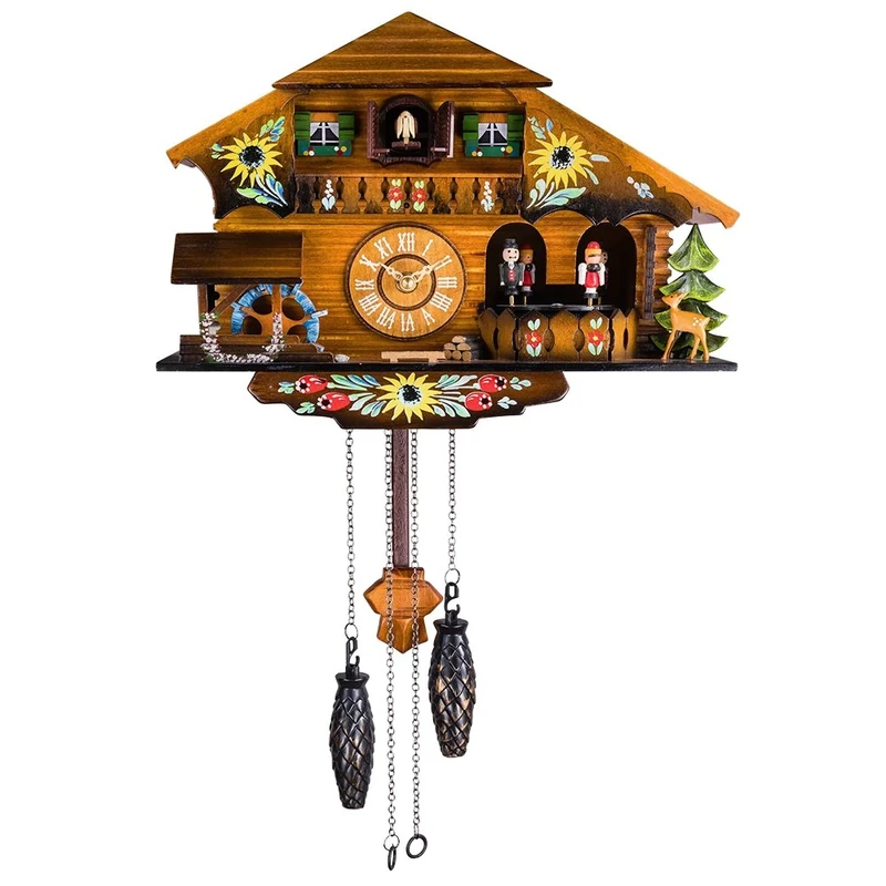 Kintrot Cuckoo Clock Pendulum Quartz Wall Clock Black Forest Chalet House Home Decor