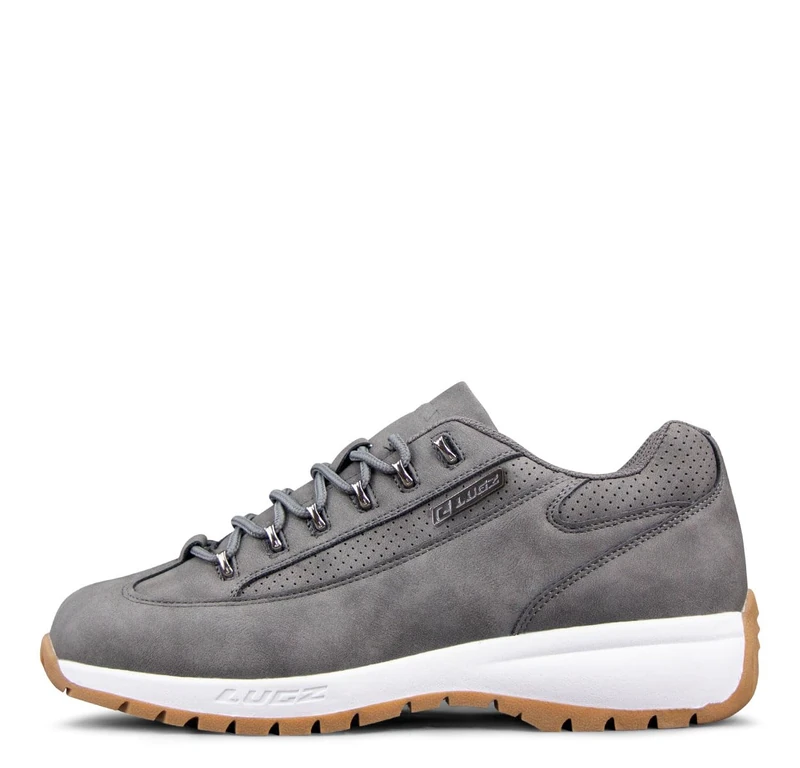Lugz Men's Express Retro Sneaker, Charcoal/White/Gum, 6 UK