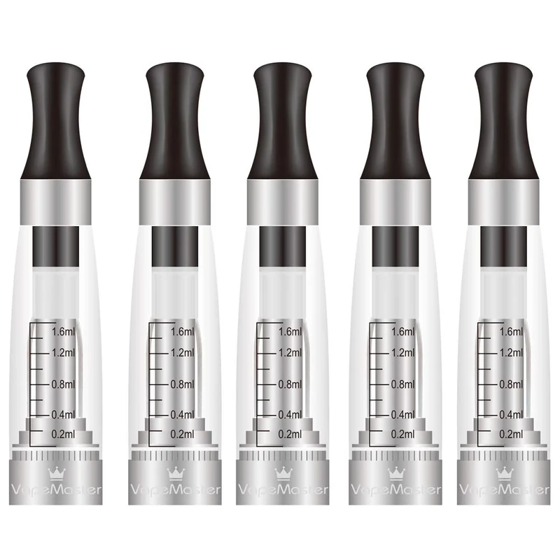 5X H2 Cartridges - New & Improved CE4 Clearomiser (Clearomizer), Fits eGo Threading Batteries, Spring Loaded Connector, Easy Top Fill, No Liquid, No Nicotine - Image 1