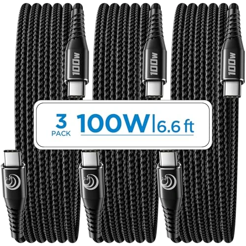 USB C Cable,[2-Pack 2m] USB Type C Charging Cable Nylon Braided USB C to USB A Charger Cable Compatible with Samsung Galaxy S10 S9 S8 Note 8, Huawei P30 P20, GoPro Hero 7 6