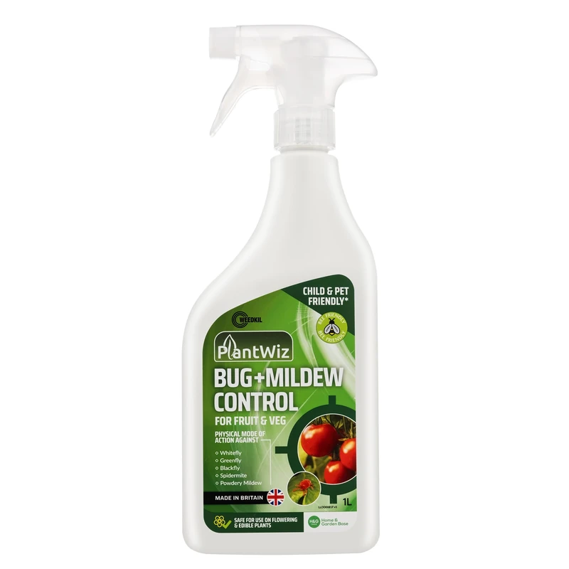 Weedkil Bug & Mildew Plant Control 1L - Bug & Fungus Spray For Plants, Flowers, Fruits & Veg - Child & Pet Friendly | Organic, Natural Ingredients - Ready To Use
